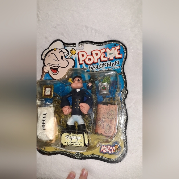 Popeye The Sailor Man Action Figure! Includes 5 accessories 2001 MEZCO TOYS New - Picture 10 of 12